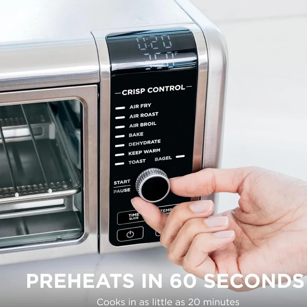Ninja Digital Air Fryer & Toaster Oven 8-in-1 Flip-Up Stainless Steel Storage
